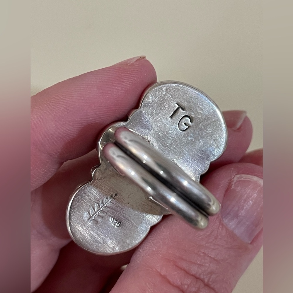 EUC Tess Gentry sterling silver and turquoise ring - Picture 4 of 4
